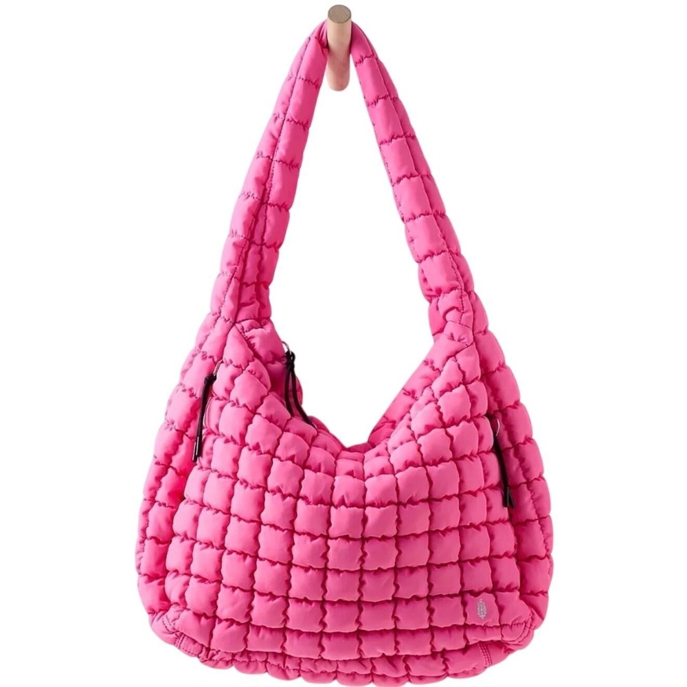 Free People Movement by Free People Quilted Carryall Bag Bubblegum Pink NWT